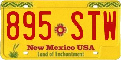 NM license plate 895STW