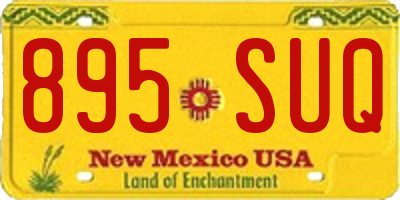 NM license plate 895SUQ