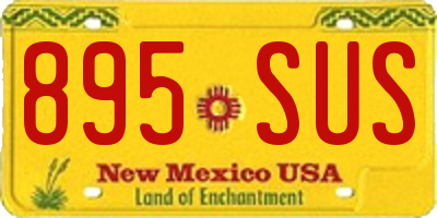 NM license plate 895SUS