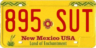 NM license plate 895SUT