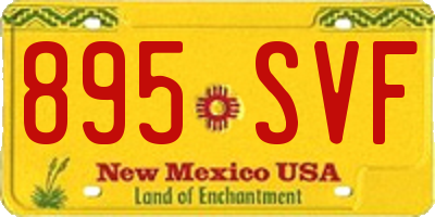 NM license plate 895SVF