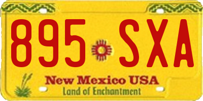 NM license plate 895SXA