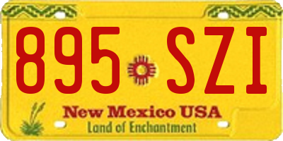 NM license plate 895SZI