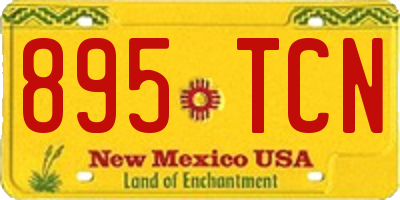 NM license plate 895TCN