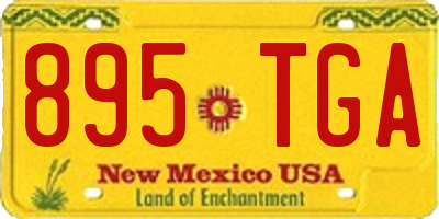 NM license plate 895TGA