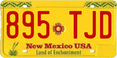 NM license plate 895TJD