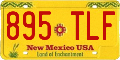 NM license plate 895TLF