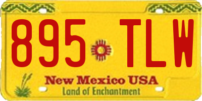 NM license plate 895TLW