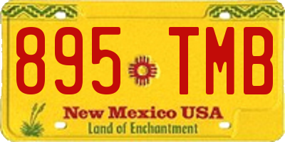 NM license plate 895TMB