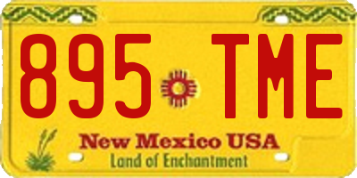 NM license plate 895TME