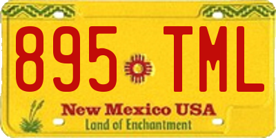NM license plate 895TML