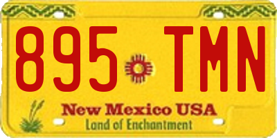 NM license plate 895TMN