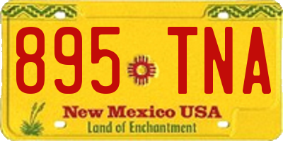 NM license plate 895TNA