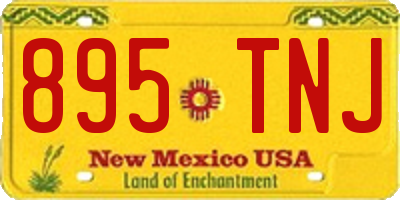 NM license plate 895TNJ
