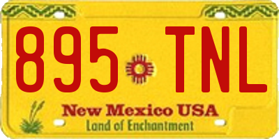 NM license plate 895TNL