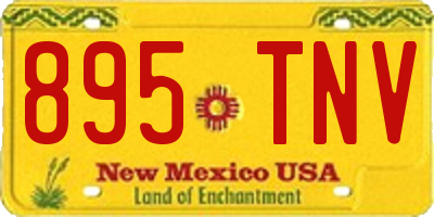NM license plate 895TNV