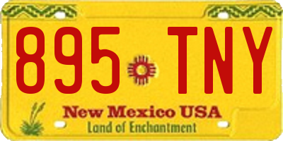 NM license plate 895TNY
