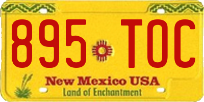 NM license plate 895TOC