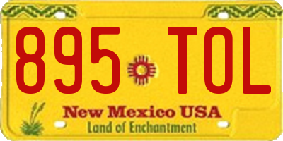 NM license plate 895TOL