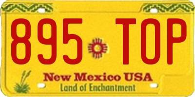NM license plate 895TOP