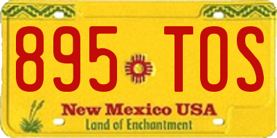NM license plate 895TOS