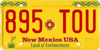 NM license plate 895TOU