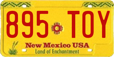 NM license plate 895TOY
