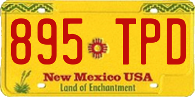 NM license plate 895TPD