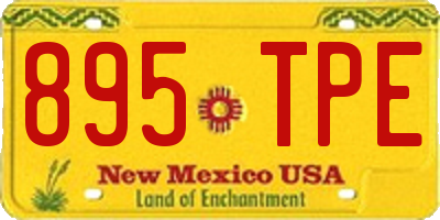 NM license plate 895TPE