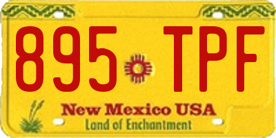 NM license plate 895TPF
