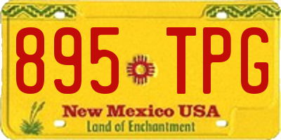 NM license plate 895TPG