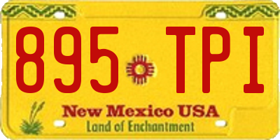 NM license plate 895TPI