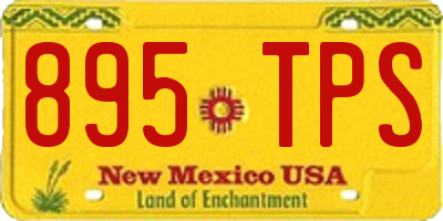 NM license plate 895TPS