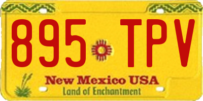 NM license plate 895TPV
