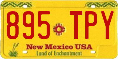 NM license plate 895TPY
