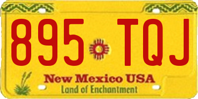 NM license plate 895TQJ