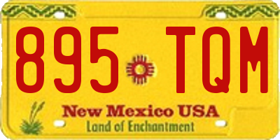 NM license plate 895TQM