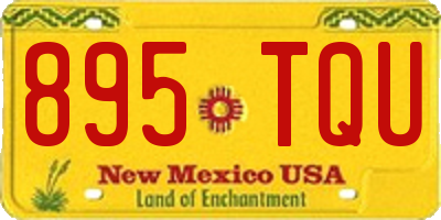 NM license plate 895TQU