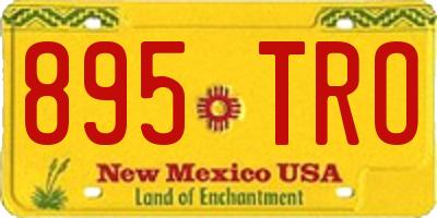 NM license plate 895TRO