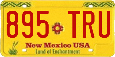 NM license plate 895TRU