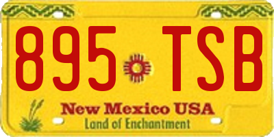 NM license plate 895TSB