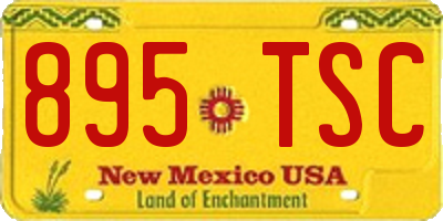 NM license plate 895TSC