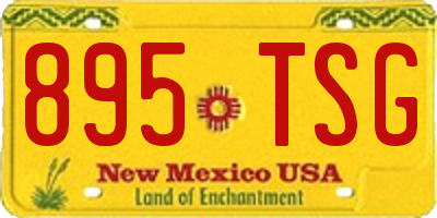 NM license plate 895TSG