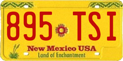 NM license plate 895TSI