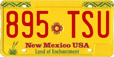 NM license plate 895TSU