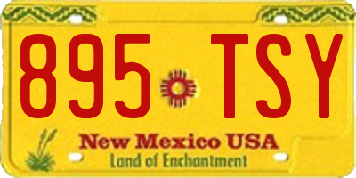 NM license plate 895TSY
