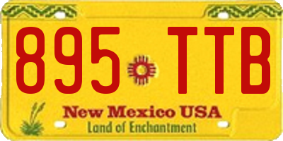 NM license plate 895TTB