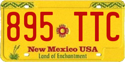 NM license plate 895TTC