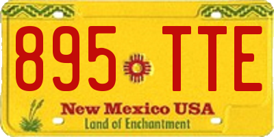 NM license plate 895TTE
