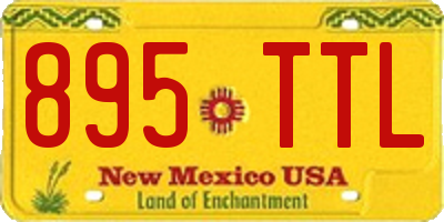 NM license plate 895TTL
